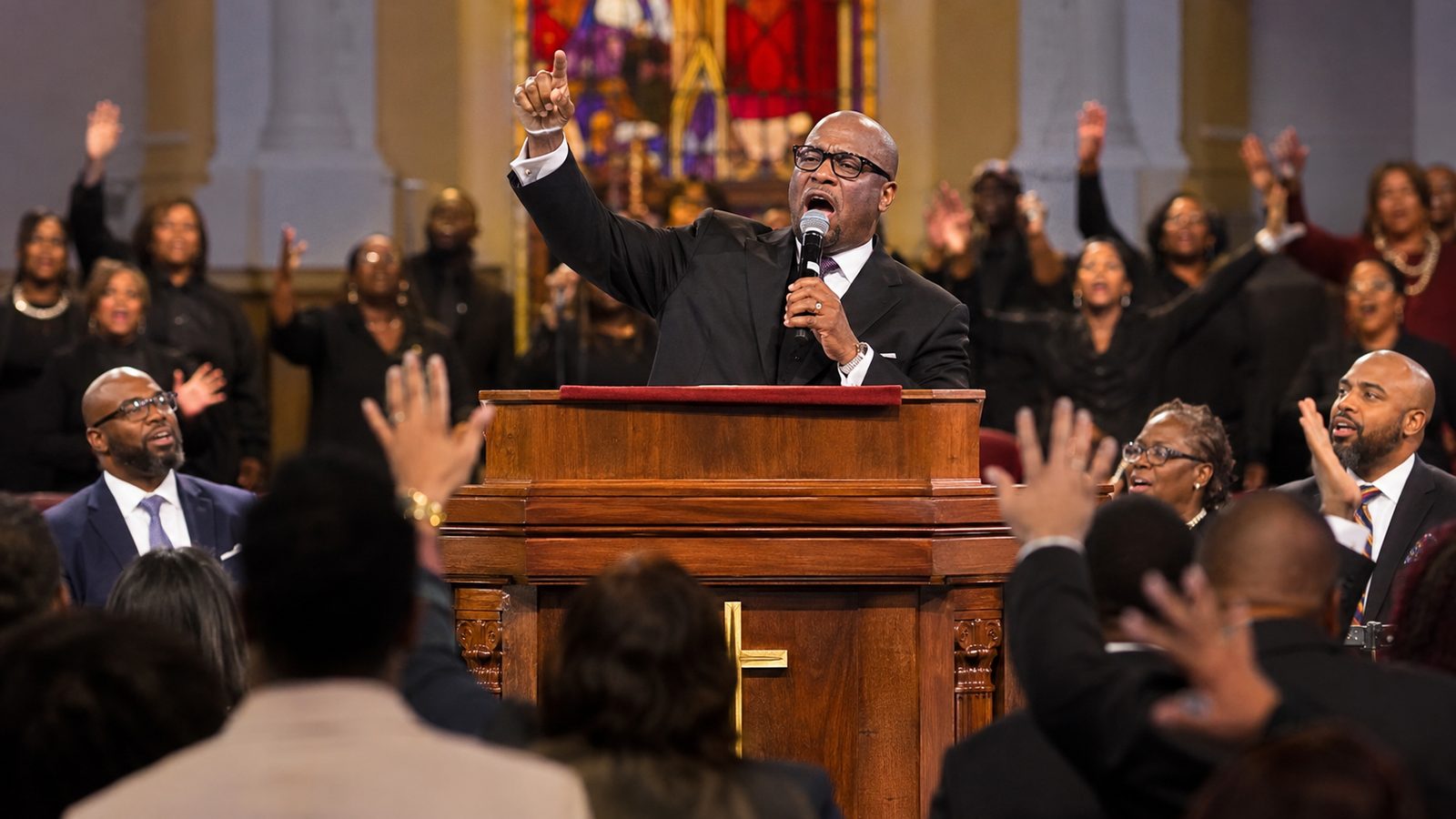 Pastor Marcus T. Whitfield preaching